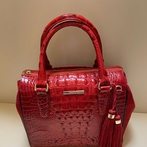 *RARE* Brahmin Small Joan satchel Scarlet Lusanne